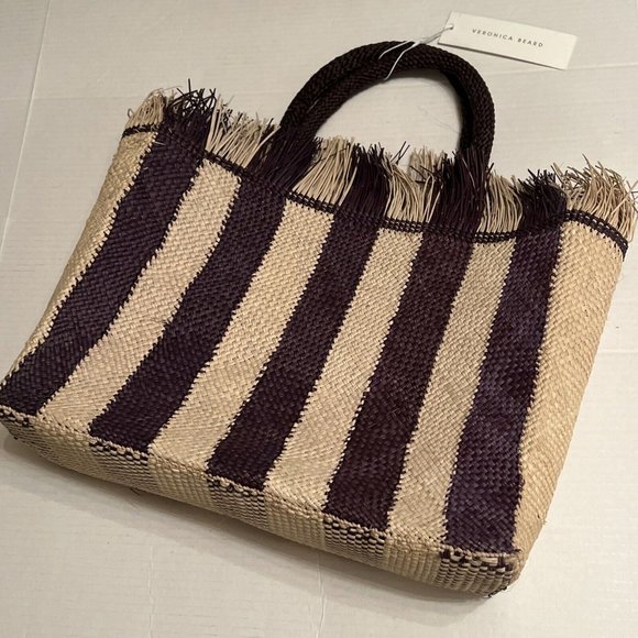 Veronica Beard Dans la Main Bag Handmade Iraca Palm Brown❤️Great gift❤️ - Picture 2 of 13